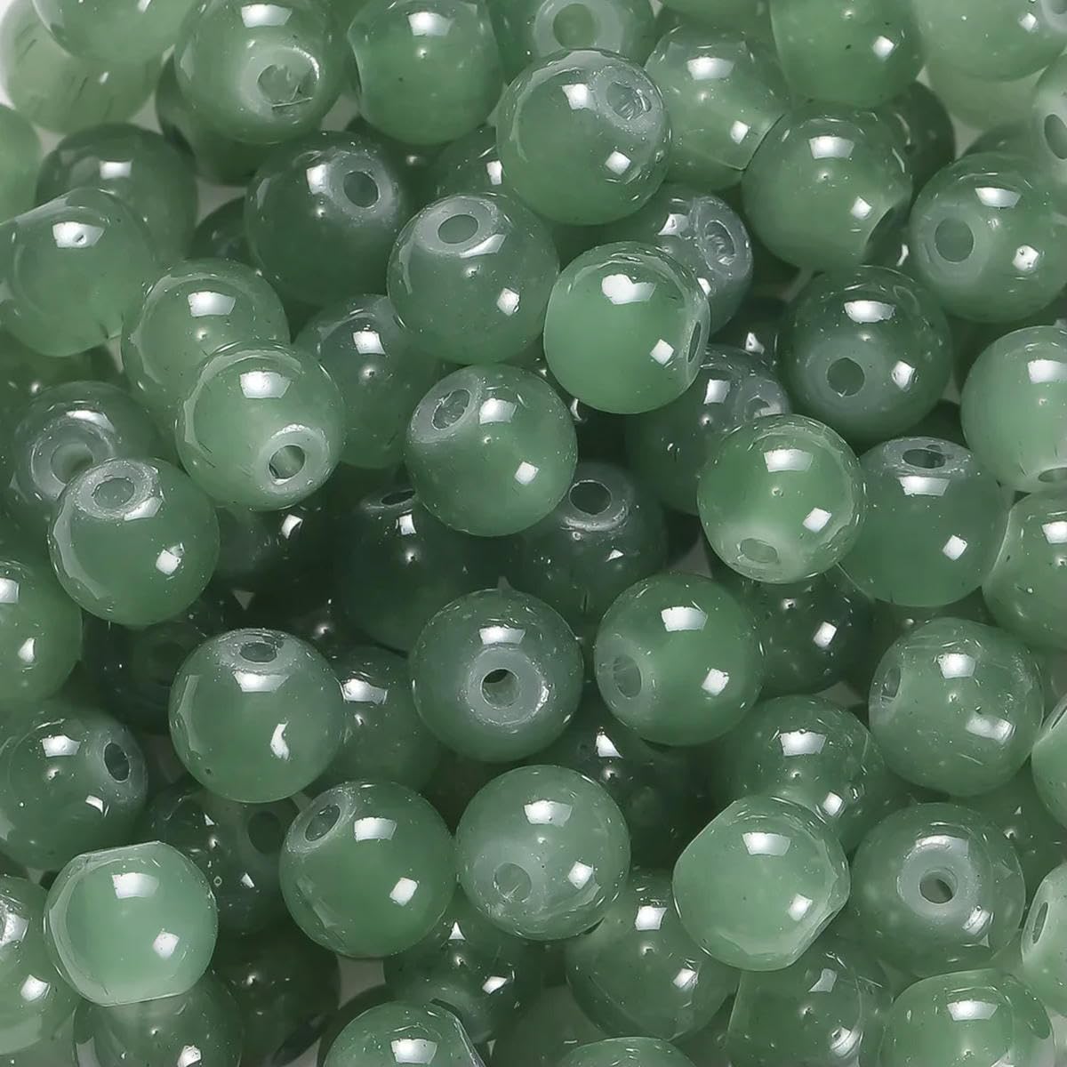 HUIOYG 200pcs/lot 6mm Glass Beads for Jewelry Making DIY Bracelets Keychain Craft