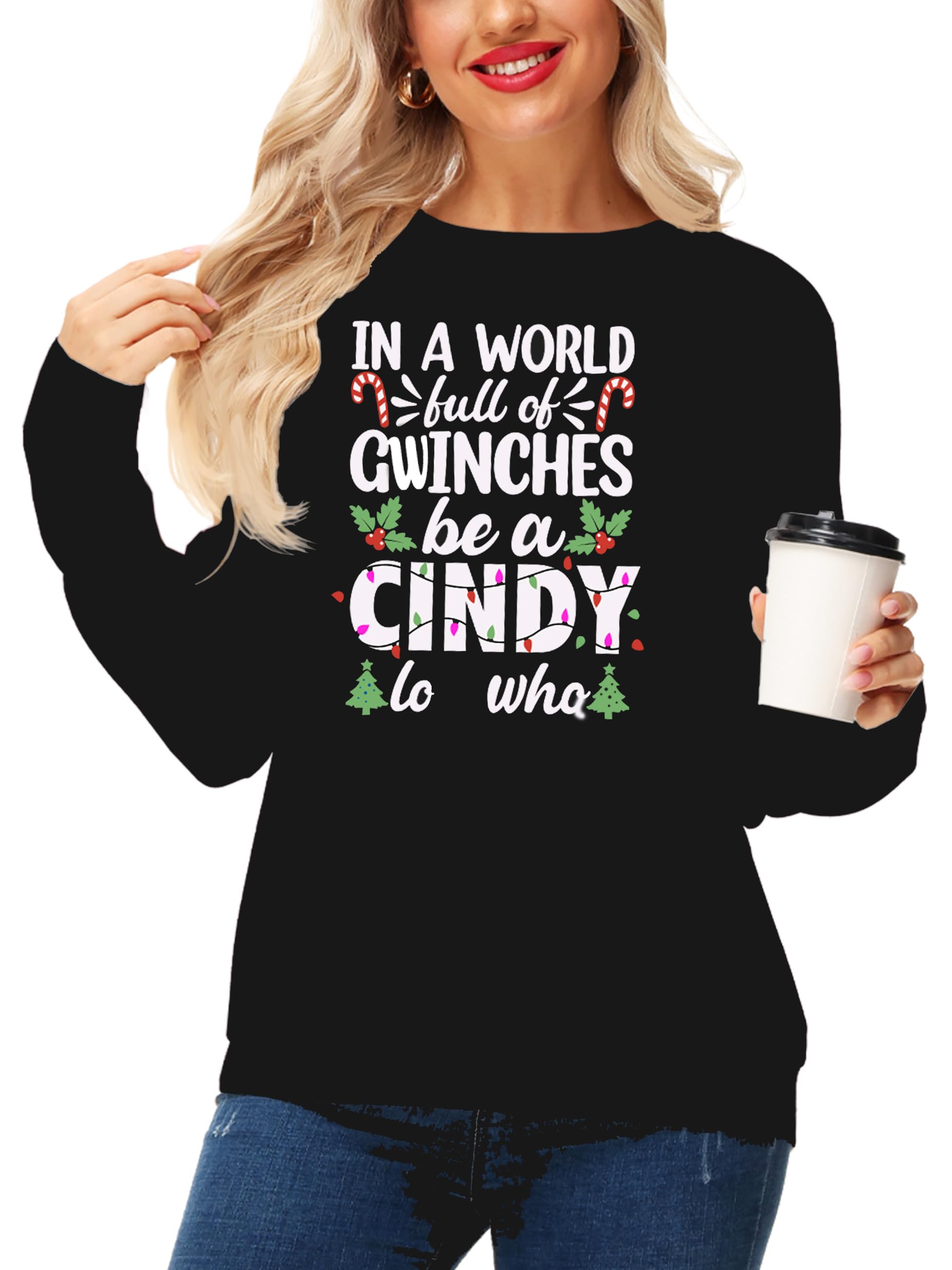 AOBUTE Women Valentine Long Sleeve Sweatshirt Mardi Gras Casual Print Shirts