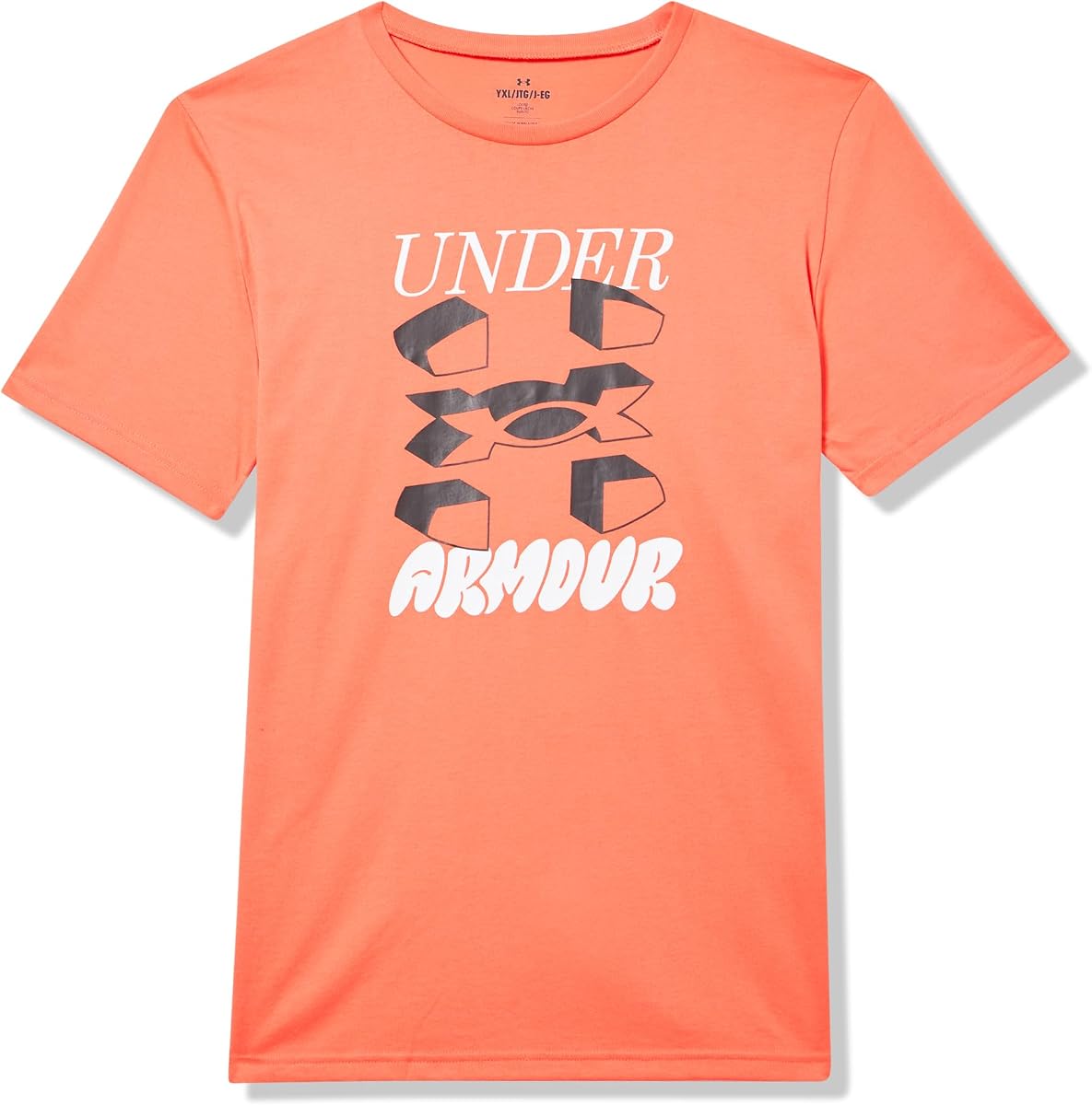 Under Armour Camiseta de manga corta con logo grande dividido para niño