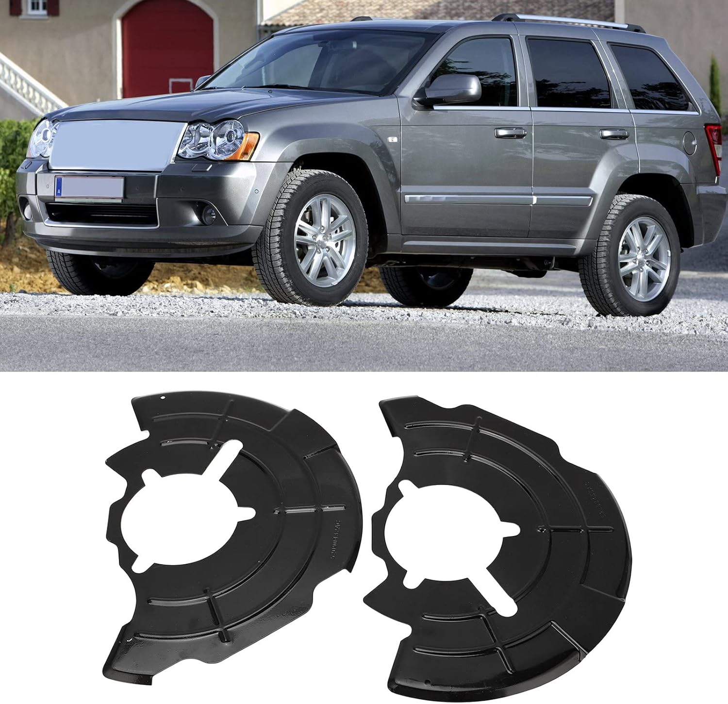 Acouto Brake Disc Dust, for Front Left Right 52090433AC Side Rotor Splash Dirt Backing Plate