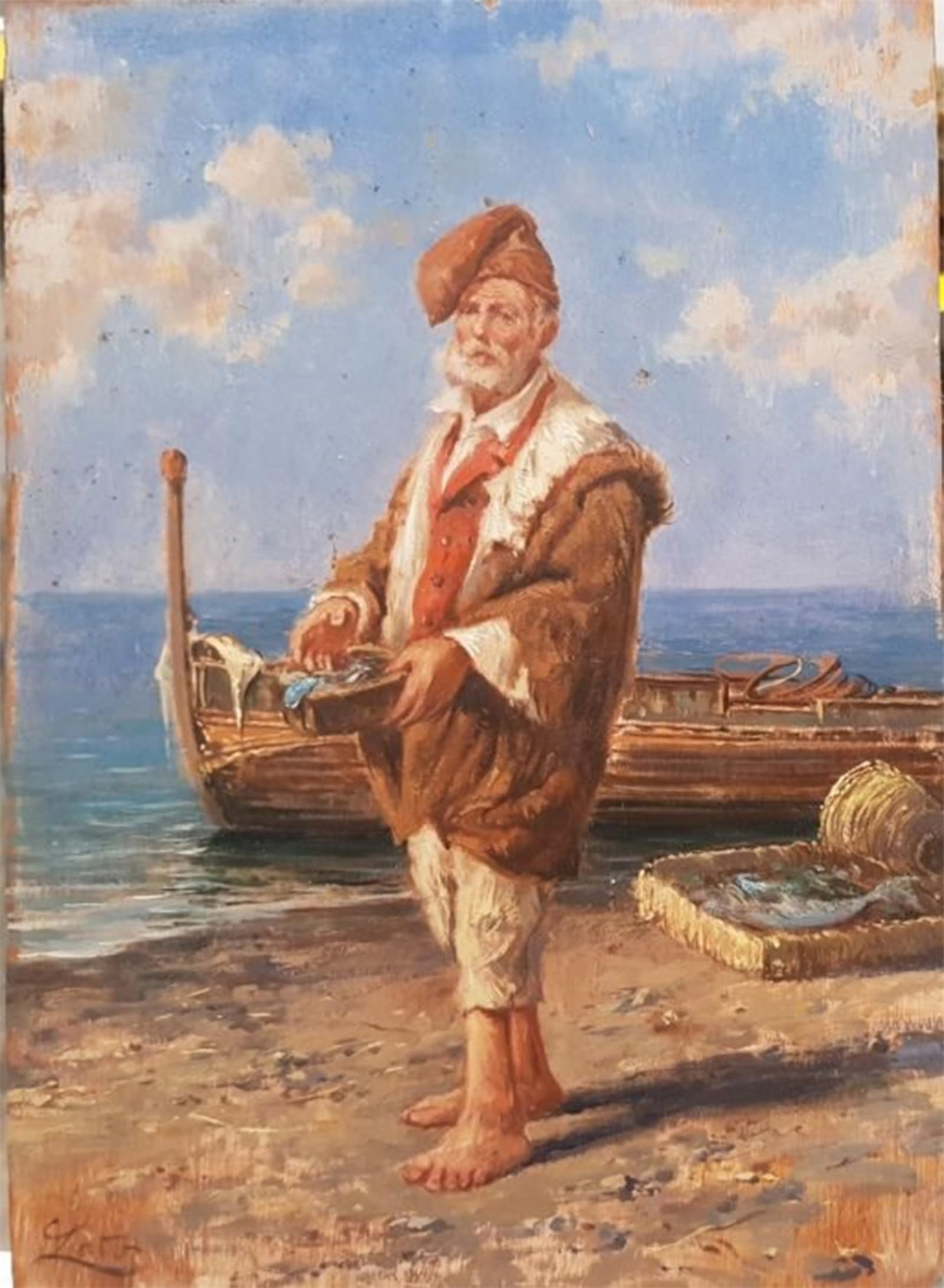 POSTERIIk Famous Modern Artwork Art Mural Pescatore by Antonino Leto Oil Paintings Pictures for Home Decor 60x90cm