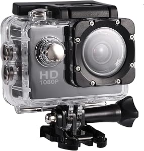 Motorcycle Helmet Camera 4K Go Pro Sports Submersible Video Extreme Depotiva D Waterproof Outdoor Cycling Sports Mini Dv Action Cameras and Accessories (Black)