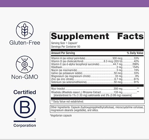 Miniatura 2 de Metagenics Thyrosol - Suplemento vitamínico y mineral para un apoyo saludable de la tiroides y fatiga relacionada con el estrés.* - con extracto de