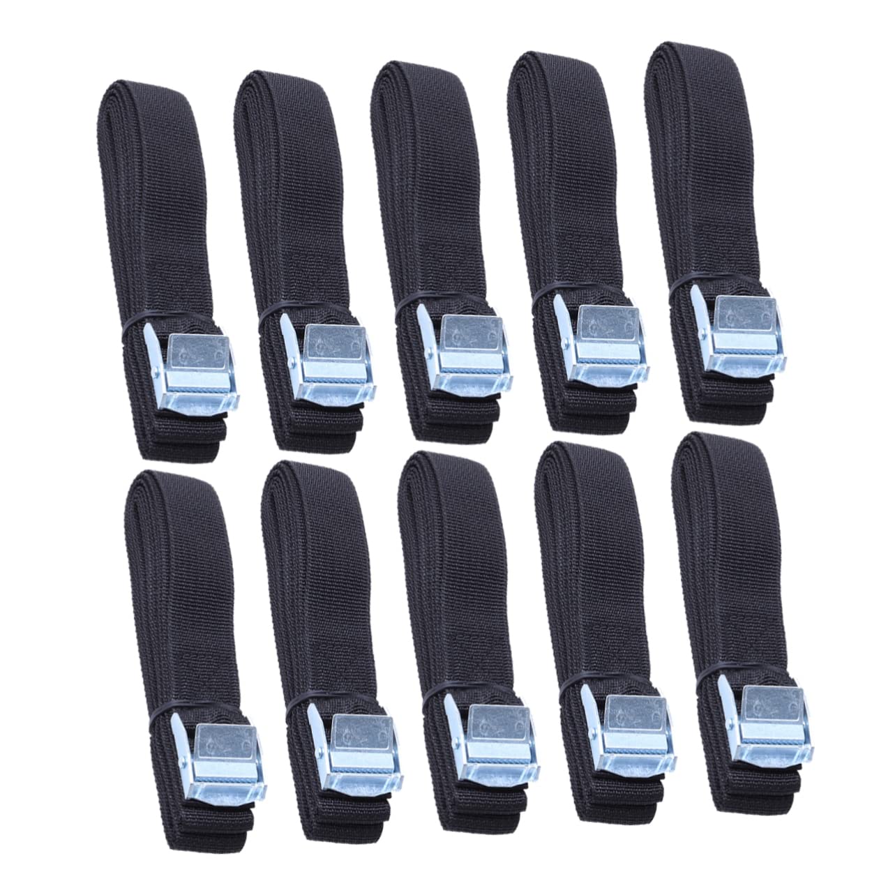 JEWEDECO 10 Pack Lashing Straps for Car Roof Towing Straps with Steel Buckle Nylon for Cargo Tie Down