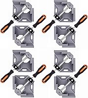 Vista 8 de 4 abrazaderas de esquina – Abrazaderas de madera de 90 grados en ángulo recto para carpintería, con marco de aleación de aluminio ajustable