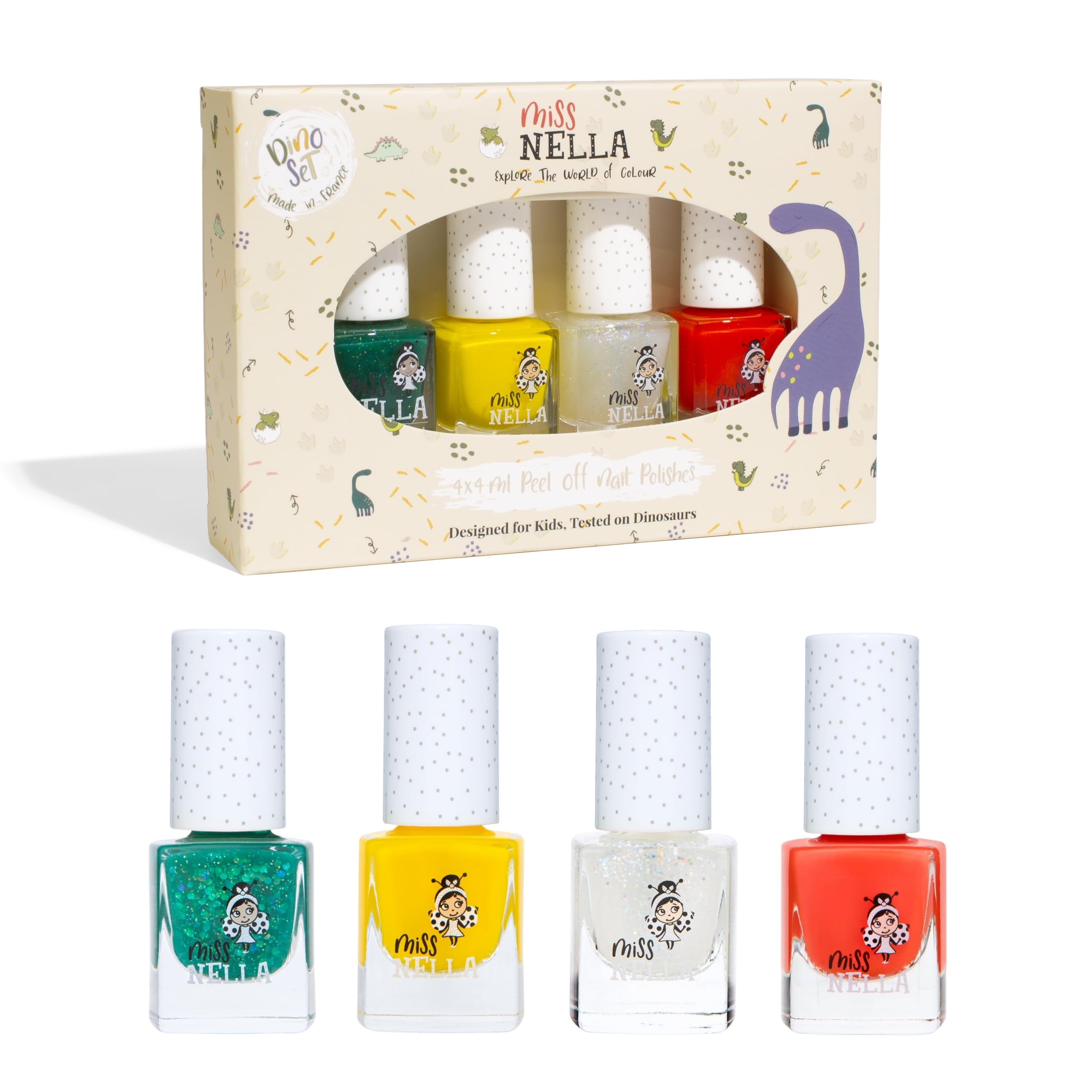 Amazon.com : MISS NELLA DINO COLLECTION 4 Chrome nail polish set