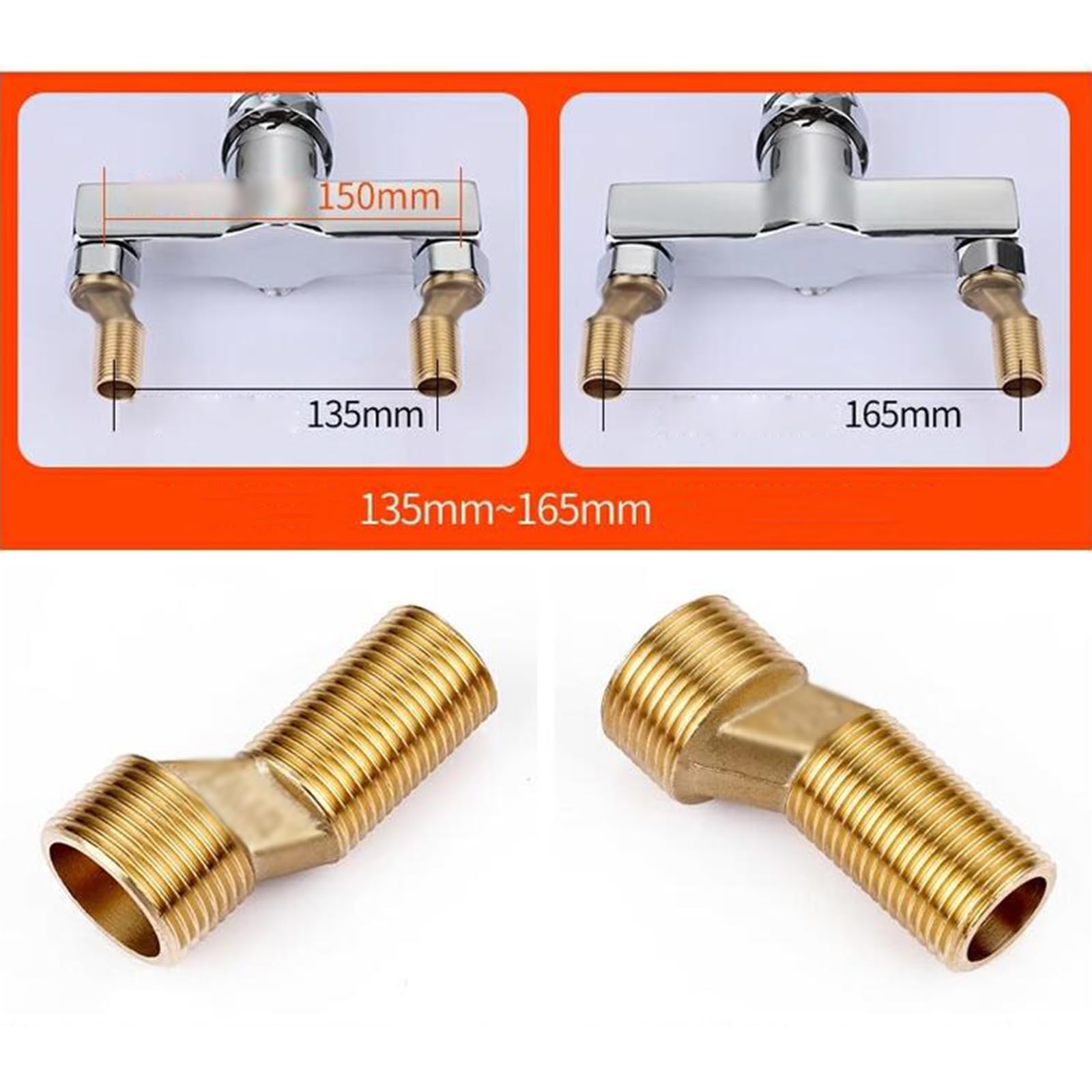 OFFO Raccord Réducteur De Tuyau De Douche G3/4" Femelle Vers