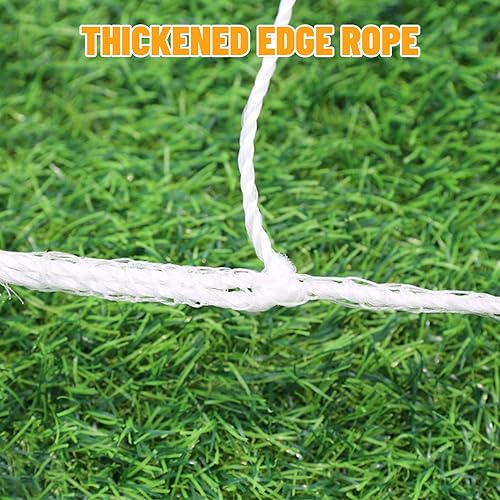 Miniatura 6 de Redes de portería de fútbol, red de fútbol de repuesto para deportes de 6 x 4 pies, 8 x 6 pies, 12 x 6 pies, 24 x 8 pies, no incluye postes