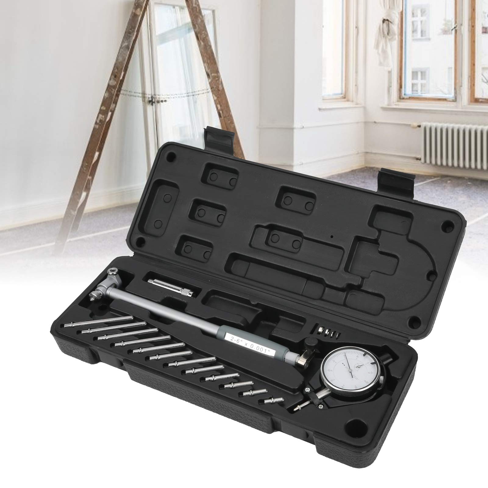 Set misuratore di alesatura con quadrante estensore, misuratore di alesatura comparatore, indicatore di foro del quadrante di misurazione Kit di utensili per cilindri del motore (misure inglesi)