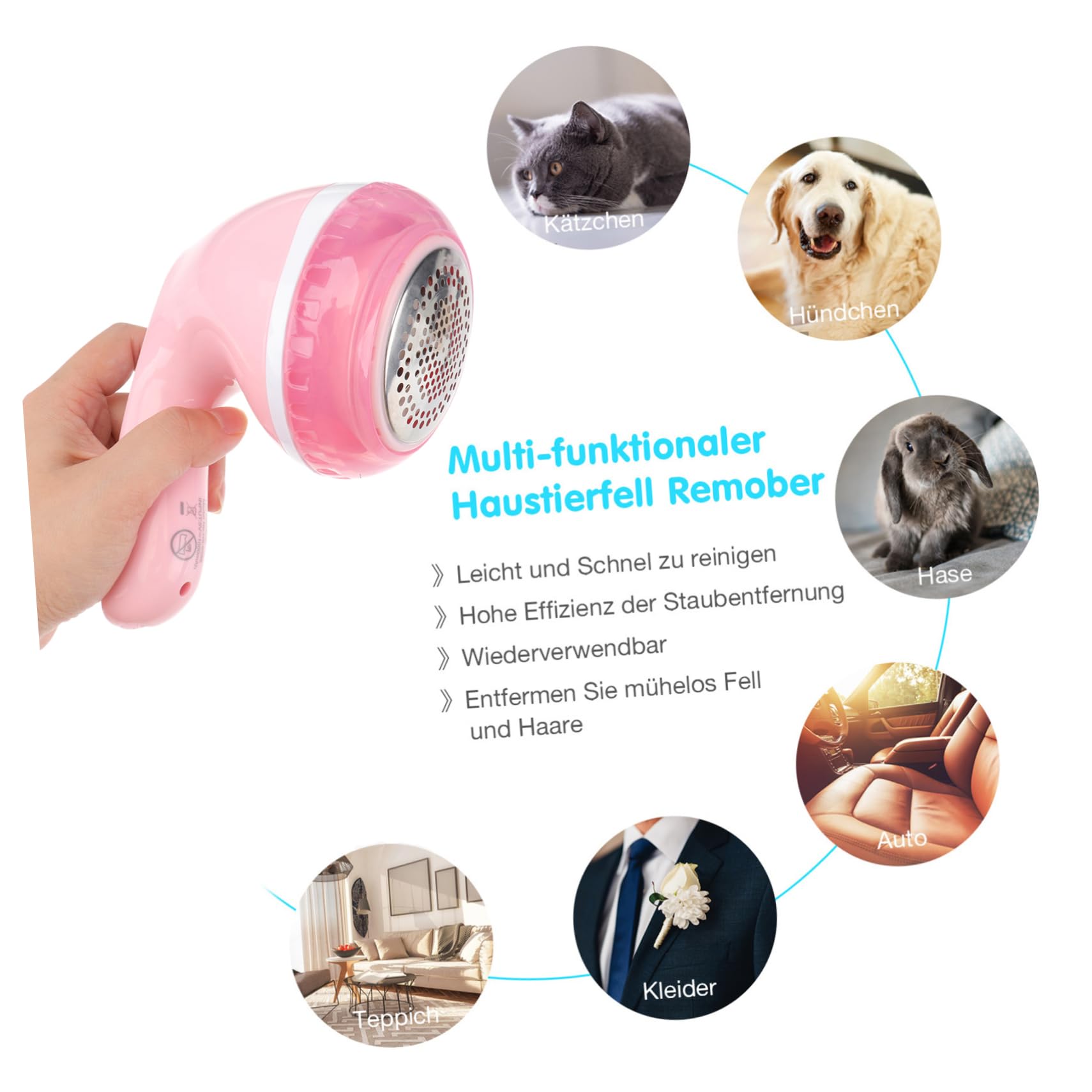 Healeved Rasoio per Maglioni Ricaricabile Rimuove Pelucchi Elettrico Acciaio Inossidabile Utilizzabile Durante la Ricarica Comodo da Usare su Maglioni Tende Tappeti e Tessuti