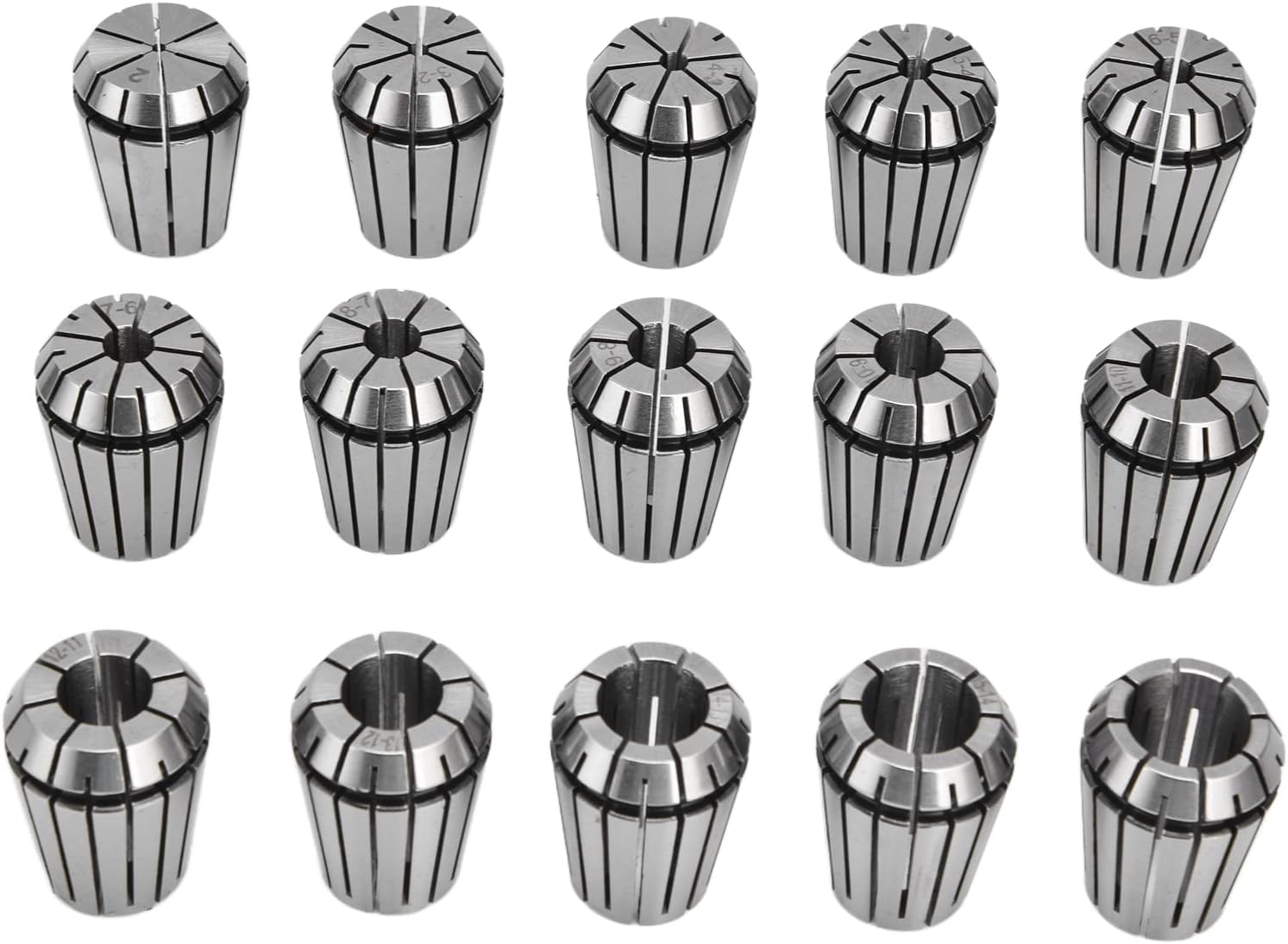 15Pcs ER25 Spring Collet Carbon Steel Chuck CNC Engraving Machine Parts 2‑16mm