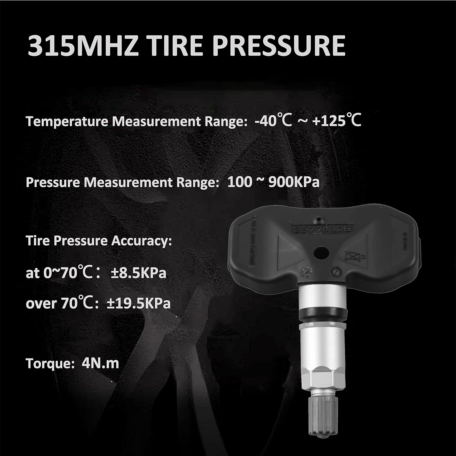 MOSTPLUS TPMS Sensor, Pre-Programmed 315MHz 25774006 Tire Pressure Monitoring Sensor Compatible for 2004-2009 Chevy Trailblazer SSR GMC Envoy Cadillac SRX CTS Saab 9-7x Isuzu Ascender 4PCS