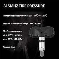 Vista 5 de MOSTPLUS Sensor del sistema de monitoreo de presión de neumáticos (TPMS) 315 MHz compatible con Cadillac SRX 2004-2006 Chevrolet Trailblazer