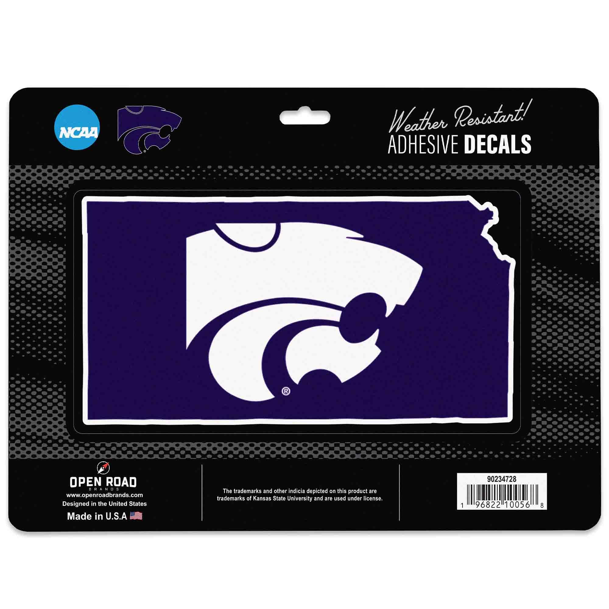 Kansas State University Logo Adhesive Vinyl Decal - Fun Wildcats Sticker for Car, Laptop or Water Bottle