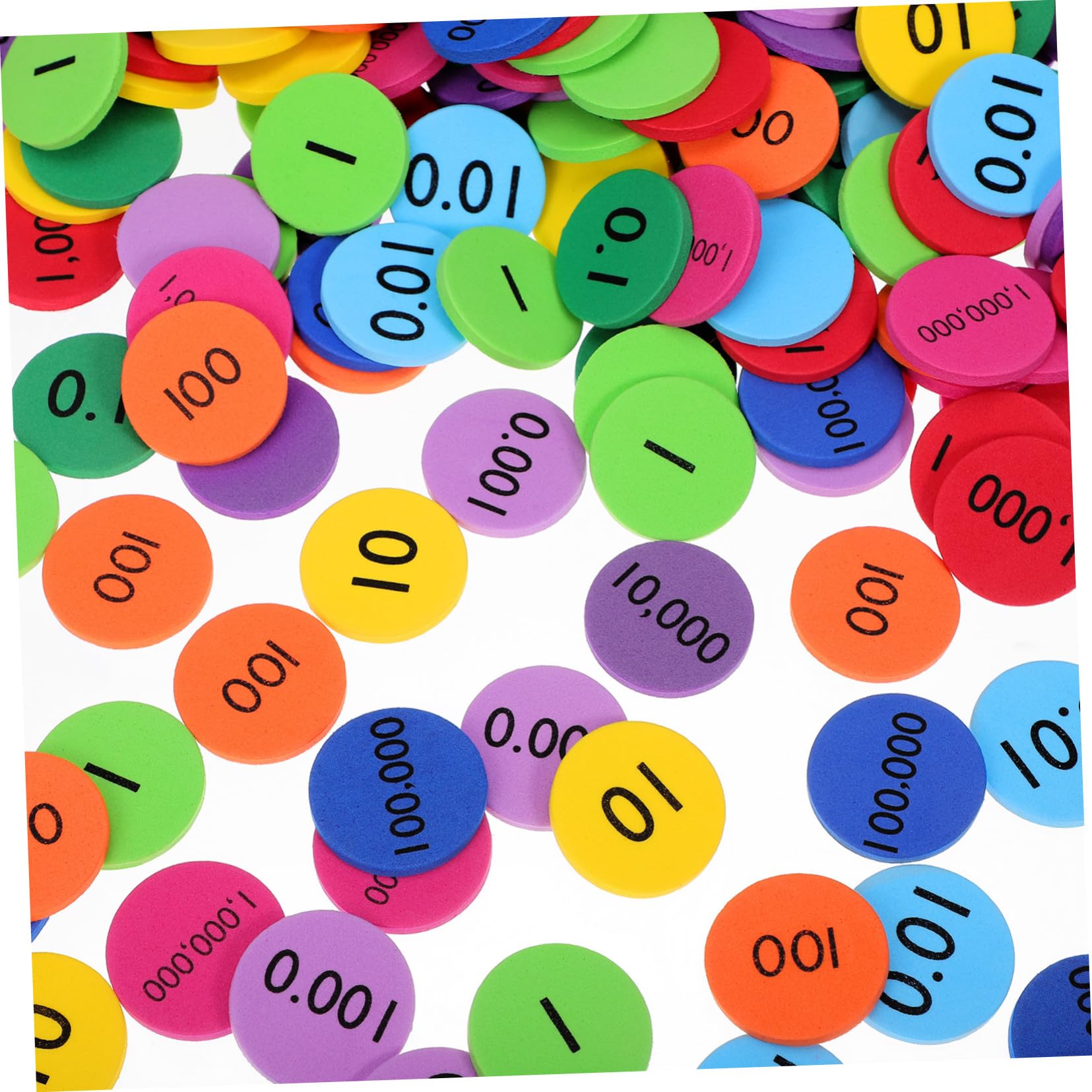5 Set Dischi Posizionale Colorati in Eva Kit Didattico Per Apprendimento Matematica Educativo Per Dischi Numerici Resistenti E Sicuri 300 Pezzi*5
