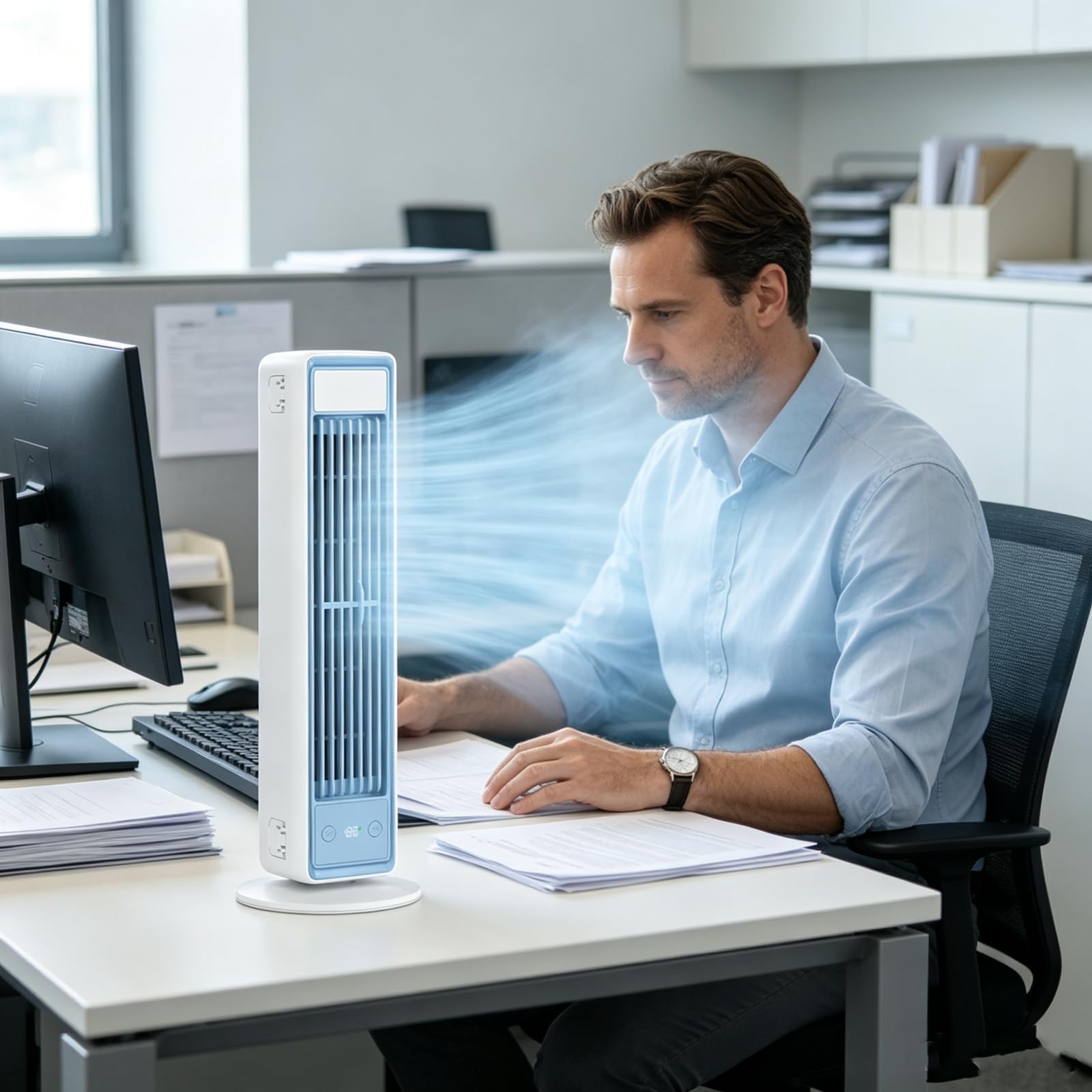 Mobile Klimaanlage ohne Abluftschlauch, Ventilator mit Kühlung, Mini Klimaanlage leise, Tragbare Klimagerät, Luftkühler, Portable Air Conditioner, Air Cooler, Verdunstungskühler, Raumkühler Zimmer