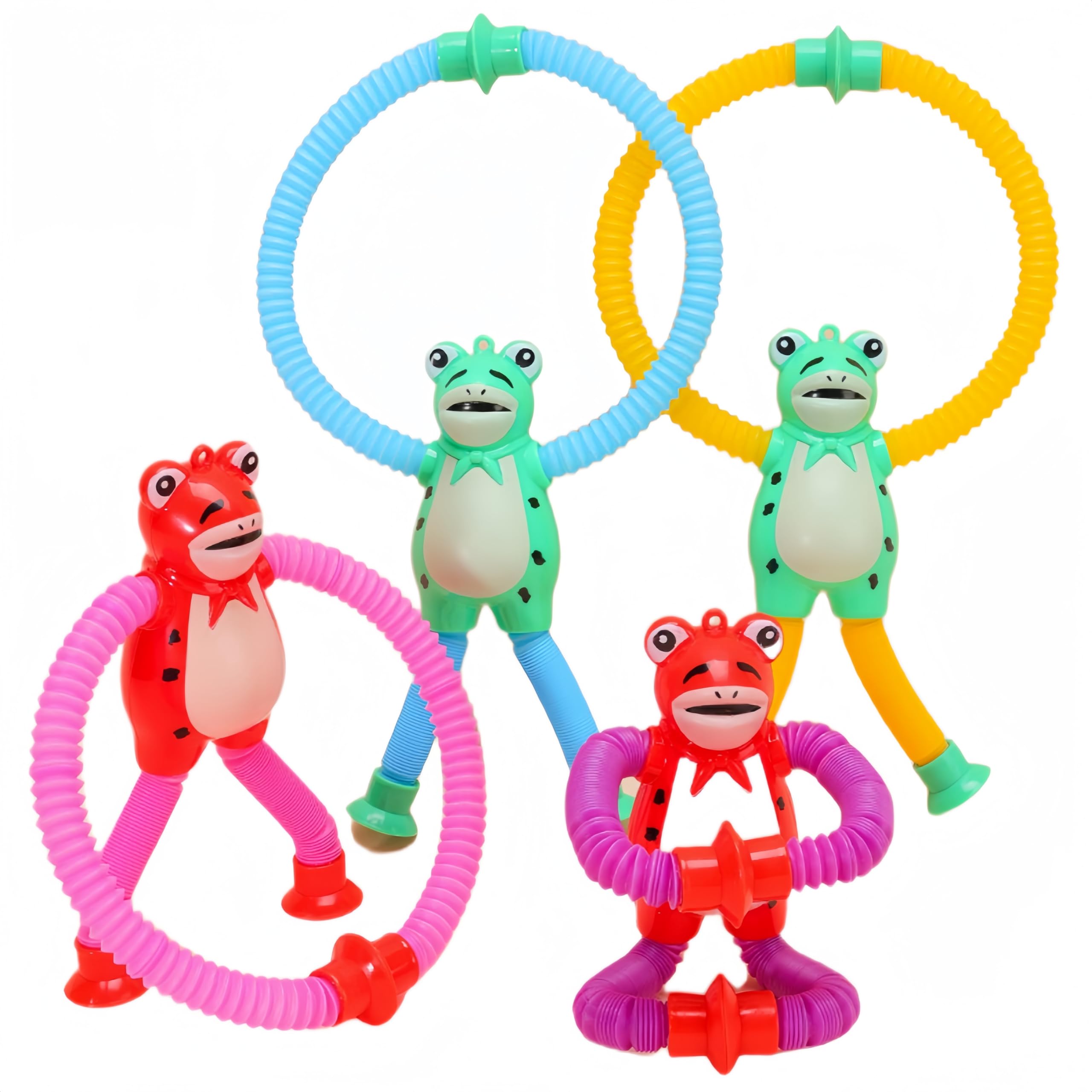 Photo 1 of 4 PCS Telescopic Suction Cup Toy Shape Changing Telescopic Tube Fidget ToysSuction Cup Base Extendable Limbs Toys Sensory Fun for Kids Discovery Funny Toys (Frog)