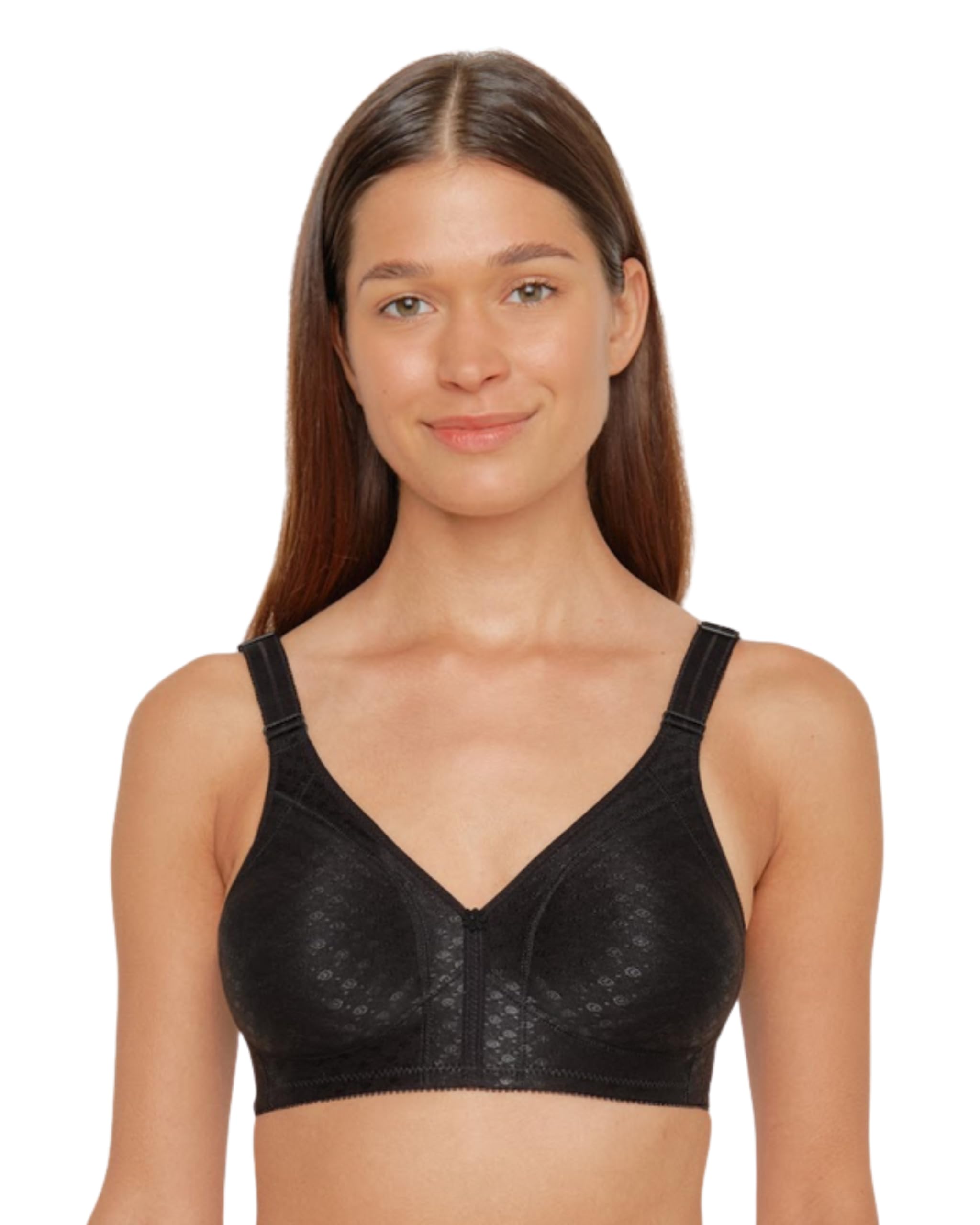 SUSA BH ohne Bügel Longline BH Classics I Bügelloser BH mit femininer Optik durch Spitzeneinsatz I Halbtransparenter BH mit 3-teilig genähten Cups