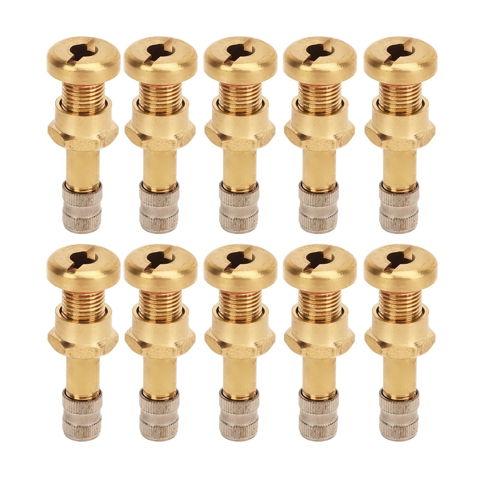 20 Stück Metall-Ventilschaft für schlauchlose Reifen, hohe Härte, 44 mm 1,73 Zoll Länge, 16 mm 0,63 Zoll Basisbreite für 9,7 mm 0,38 Zoll Ventilloch, LKW, Busse,
