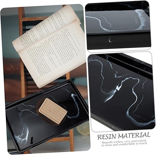 Miniatura 5 de CAXUSD Bandeja de baño de cerámica negra Maquillaje Joyas Plato de vanidad