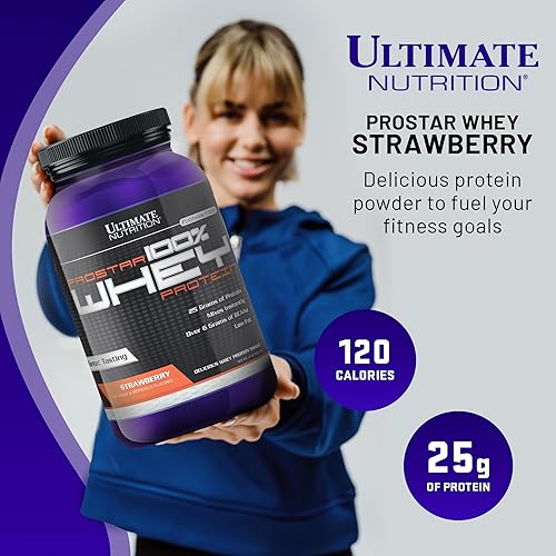 Vista 109 de Ultimate Nutrition PROSTAR 100% proteína de suero en polvo, baja en carbohidratos, apta para dieta cetogénica, 80 porciones, crema de chocolate