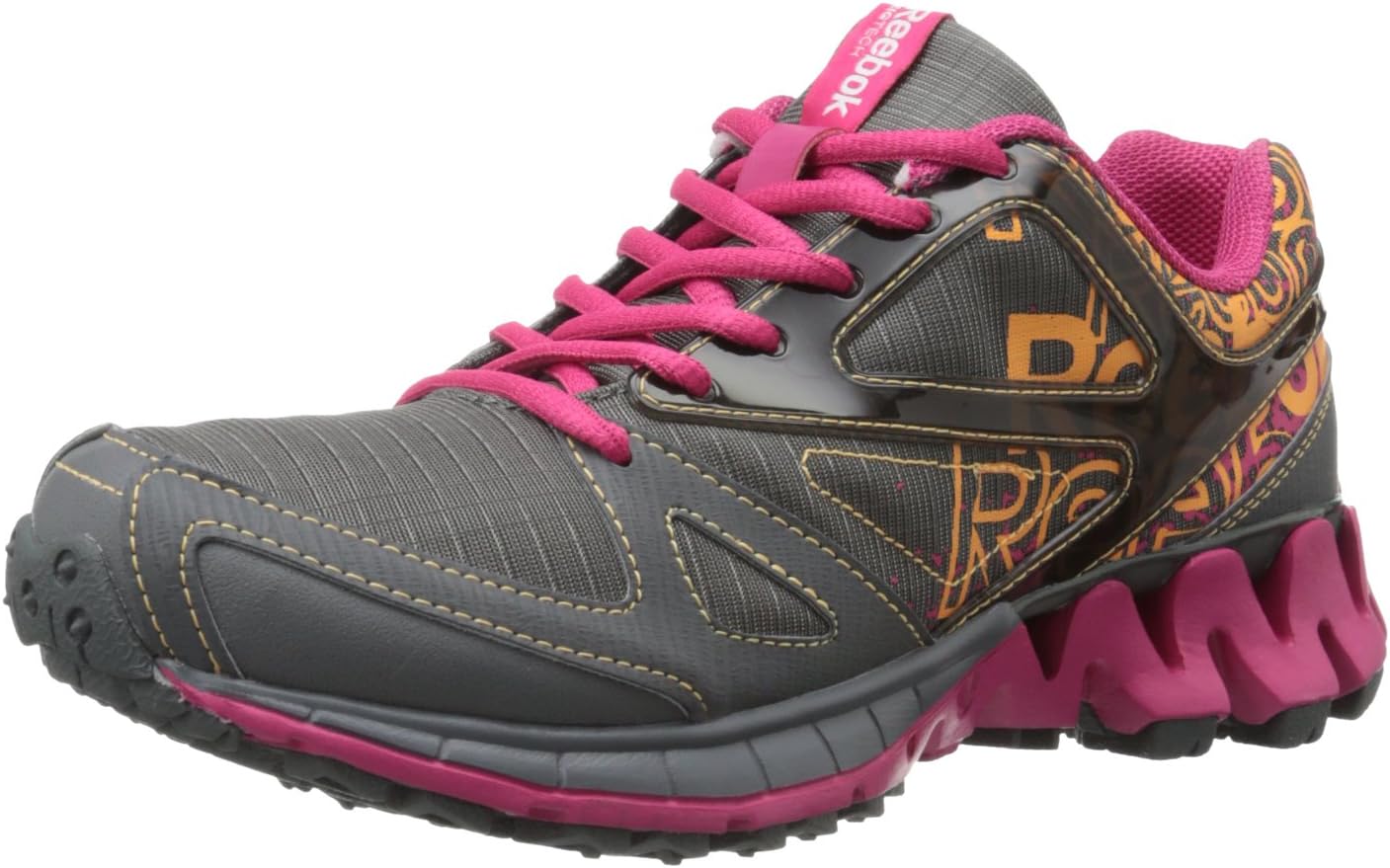 Reebok Women's ZigKick Trail 1.0 Running Shoe,Rivet Grey