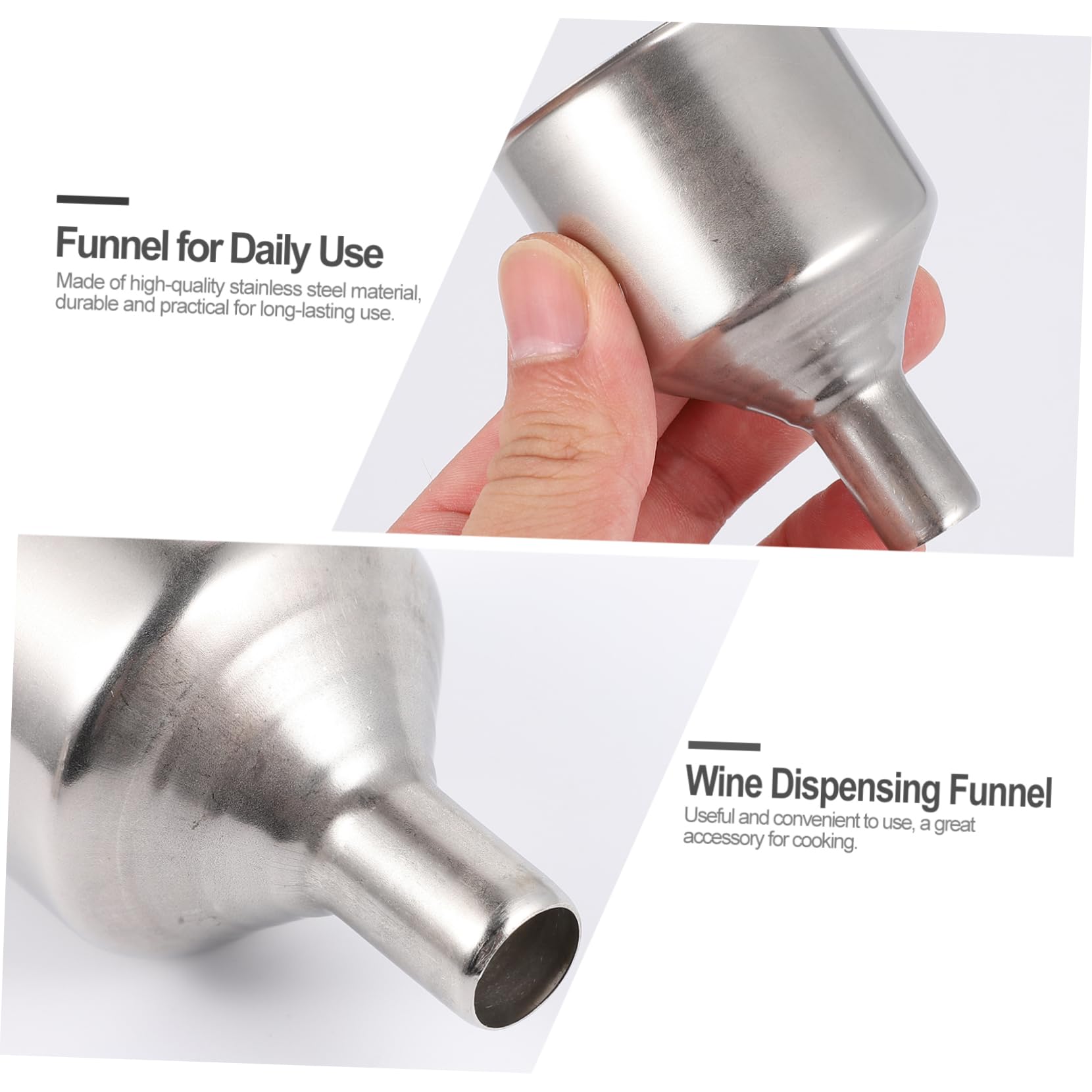 MAGICLULU 3 Set Di Imbuti Per Conserve in Acciaio Inox Utensili Essenziali Da Cucina Dispenser Per E Vino Pulizia Rapida Lavabile in Lavastoviglie 5 Pezzi*3