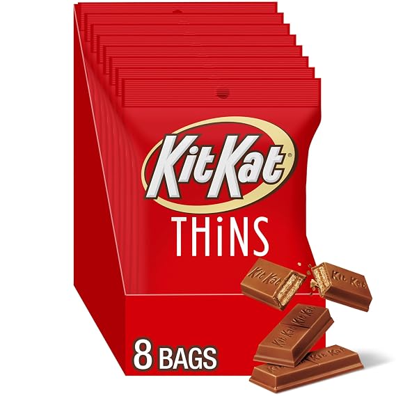 KIT KAT THiNS أكياس حلوى شوكولاتة بالحليب ، 3.1 أوقية ( 8 Count )