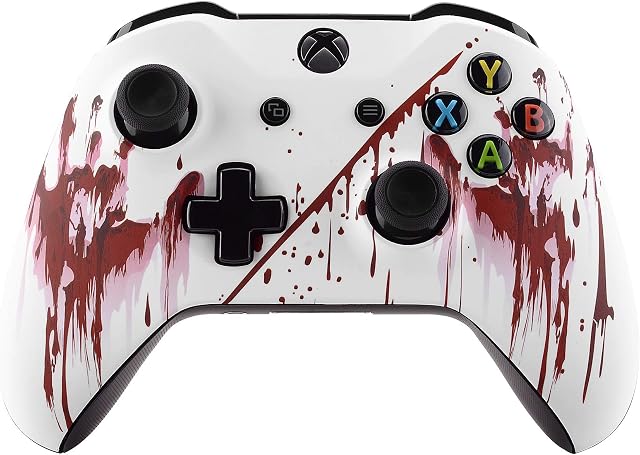 eXtremeRate Krwawa Ręka Przód Housing Shell Faceplate dla Xbox One S & dla Xbox One X Controller Model 1708  Controller Nie Wchodzi W Skład Zestawu