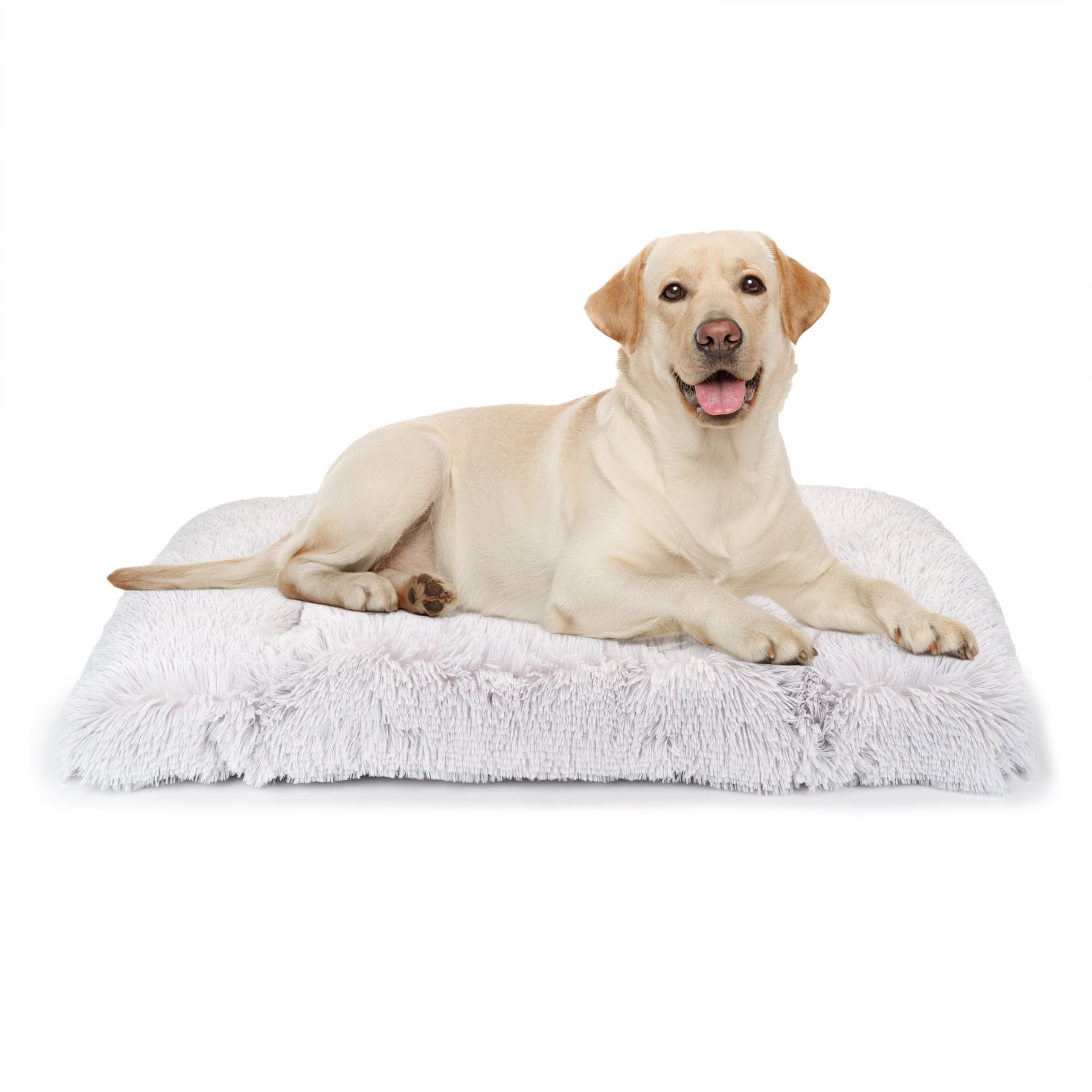 Ferplast Dog Bed Indoor Cushion for Dogs Soft in Long Fur, Cat Cushion Super-Padded Bed Extra Comfort and Warmth, 95 x 60 xh 13 cm