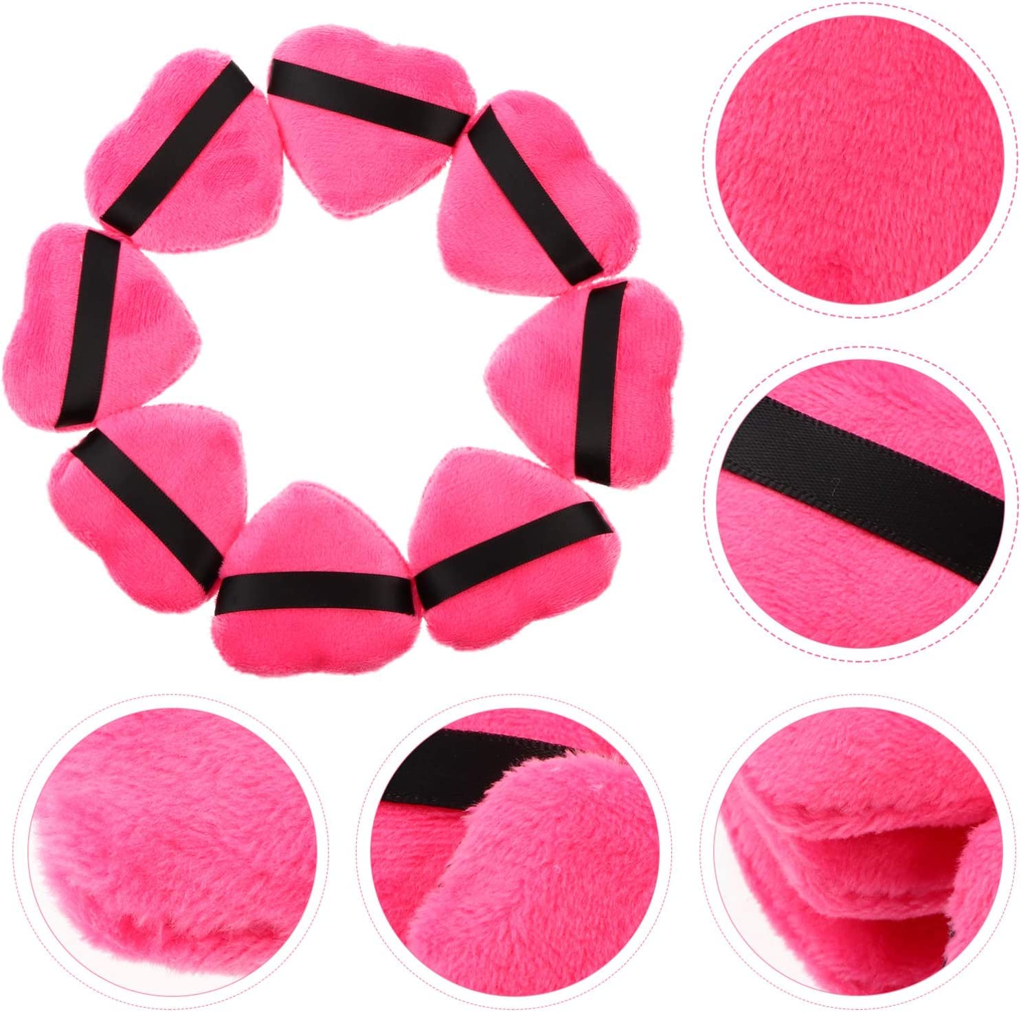Schwammkissen Puffs, Make-up-Schwamm-Mixer, Grundierungs-Schönheitswerkzeug, 8 Stück Puderquaste Gesicht Herz Make-up lose Puderkissen Make-up Schwamm für Konturierung unter Augen und Ecken