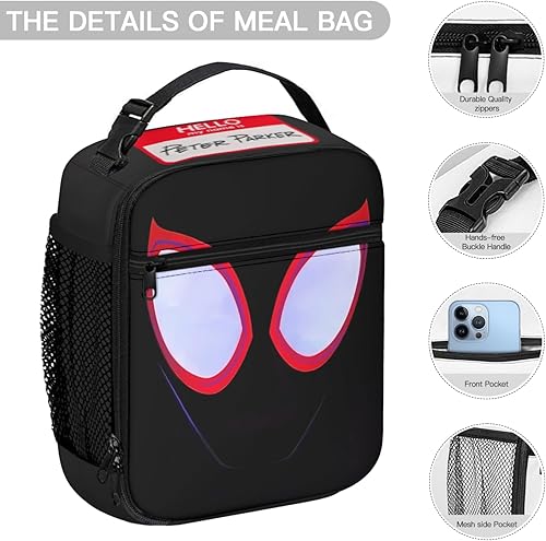 Miniatura 6 de Lonchera Kawaii de dibujos animados, unisex, reutilizable, para hombres y mujeres, bolsa portátil para el almuerzo y calor y frío (color 3)