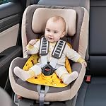 COOLBEBE Protecteur de siège auto pour l'entraînement de pot, 11.8in Seat Liner de voiture étanche à sec Formation de toilette pour bébé tout-petit, Pantoufles housses Siège de voiture pour poussettes & Siège auto (jaune, 2Pcs)