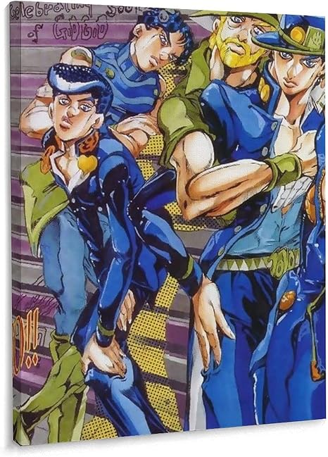 Amazon Jojo 第3部承太郎隊 インテリア キャンバス 絵画 家の壁 装飾画 壁飾り 壁ポスター パネル インテリア 装飾 ソファの背景絵画 雰囲気 癒し 30 40cm アートフレーム ポスター オンライン通販