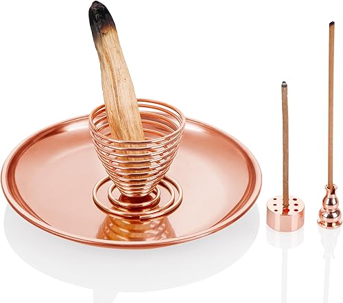 ZenBless Soporte para quemador de incienso 5 en 1, soporte de palo, soporte de salvia, soporte de incienso para varillas de incienso, bobinas de