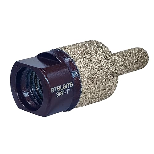 Miniatura 9 de Brocas de diamante para fresado de diamante de 38 pulgadas (0.394 in) para ampliar y dar forma o bisel redondo agujeros existentes en porcelana dura