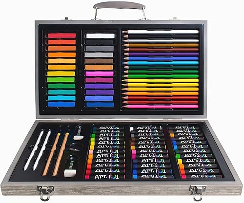 Miniatura 2 de Art 101 - Juego de arte de dibujo, esbozos y garabatos, colores surtidos, 111 piezas (55111)