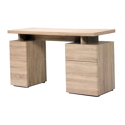 Movian Sava Writing Desk with Doors Oak-Effect