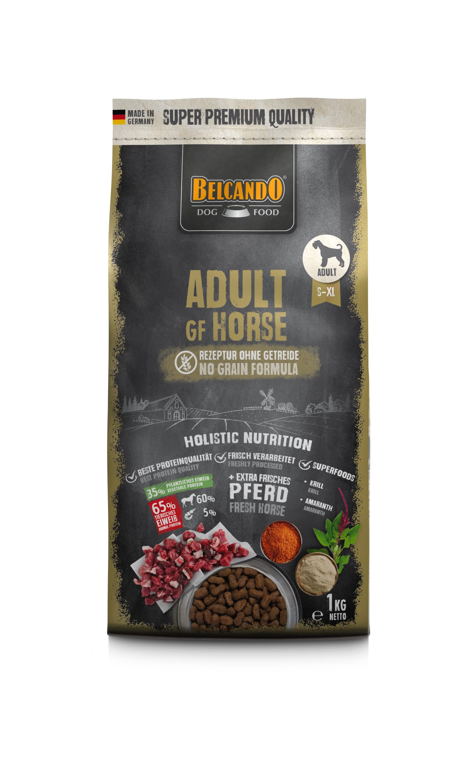 Belcando ADULT GF HORSE 800g×6 Amazon.com: Belcando Adult GF Horse [1 kg] Dog Food | Grain