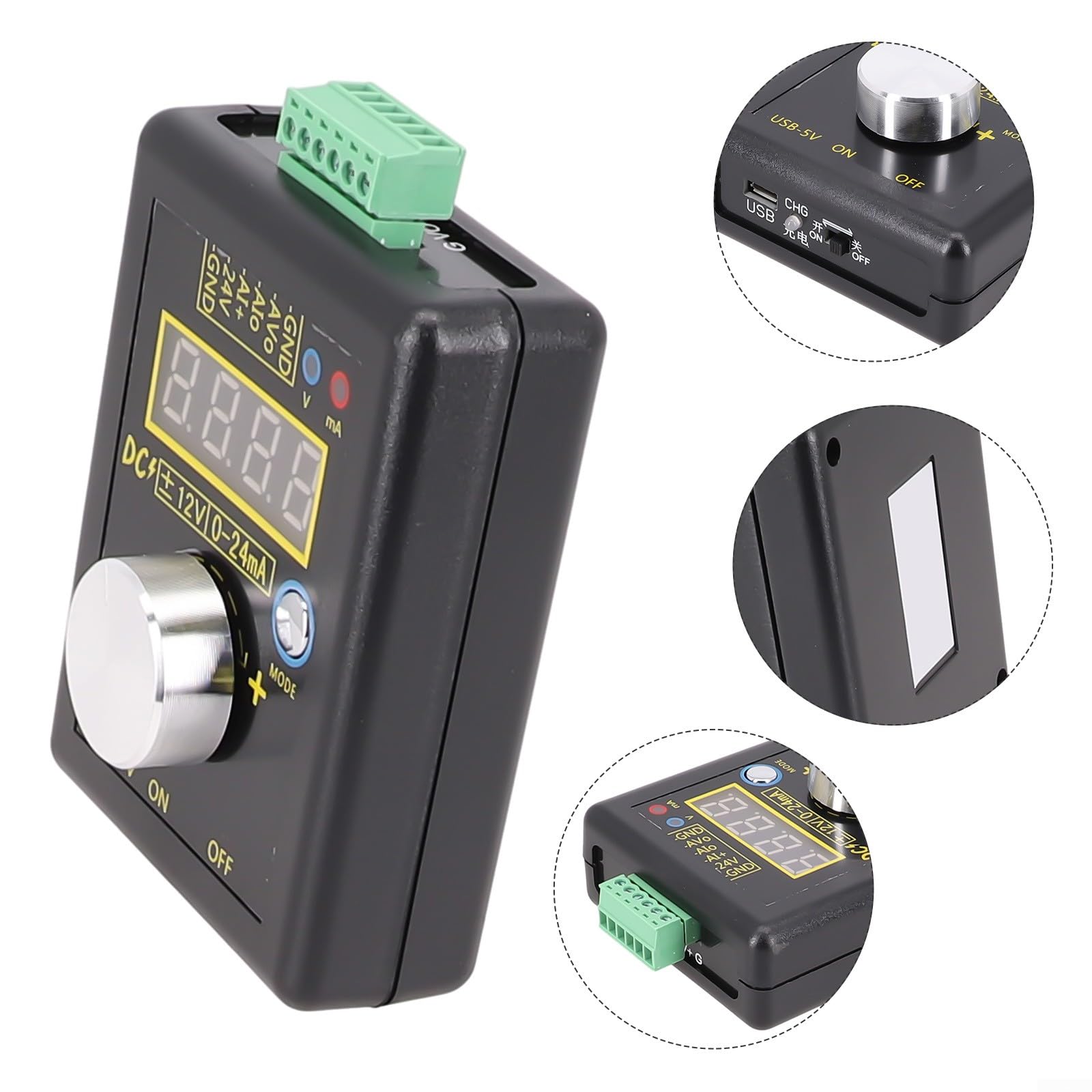 Digitaler Signalgenerator, 4-stelliges High-Definition-Display, robustes ABS-Material (mit Batterie)
