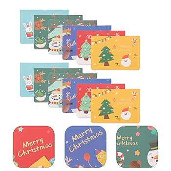 Amazon | NOLITOY メリー クリスマス グリーティング カード 12
