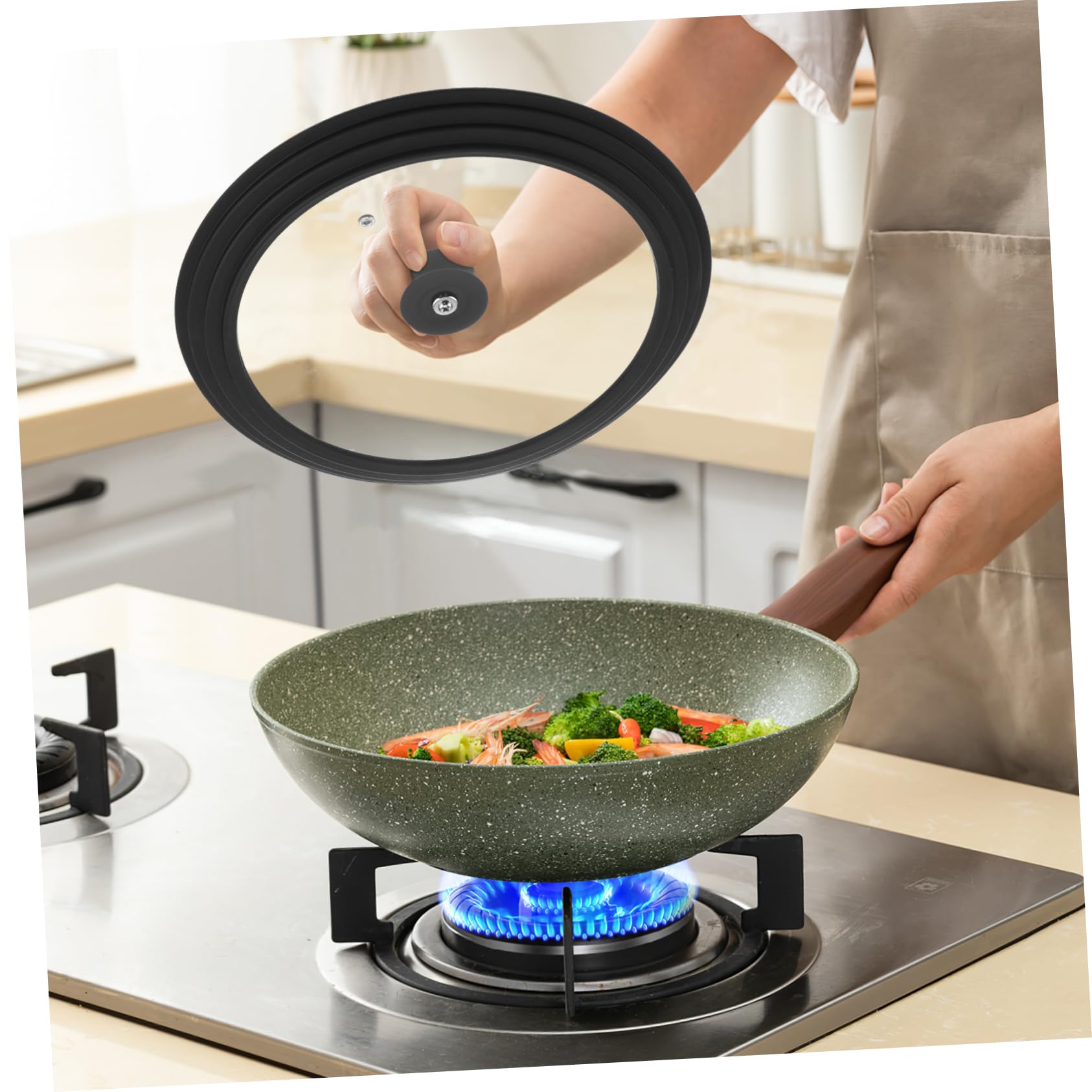Topfdeckel Glasdeckel Mit Silikonrand Und Griff Für Kochgeschirr Deckel Für Töpfe Und Pfannen Abdeckung Zum Kochen Silikonrand Für Dichtigkeit