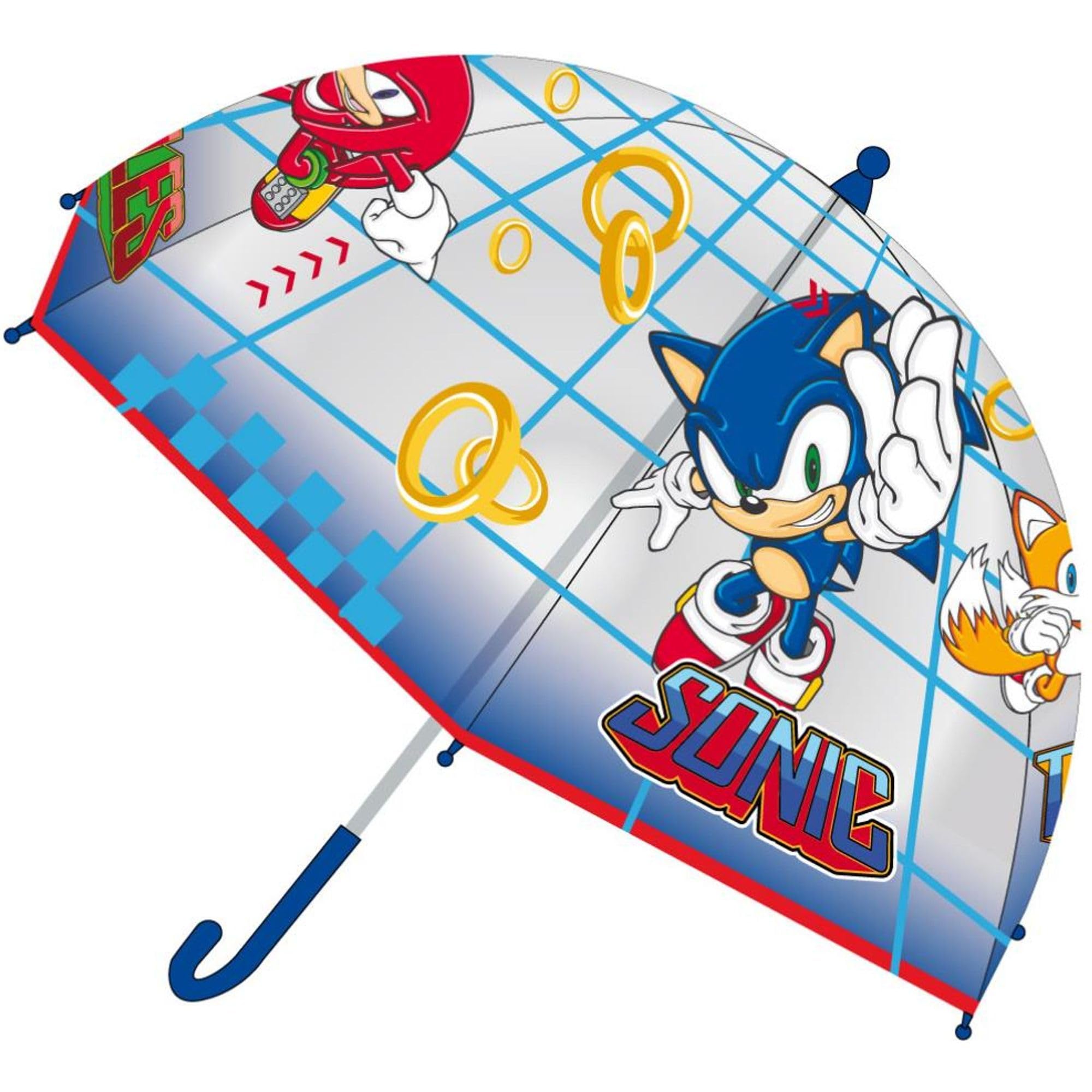 CERDÁ LIFE'S LITTLE MOMENTS Ombrello per bambini Sonic the Hedgehog dal design dinamico – Ombrello antivento per bambini con illustrazioni sicure e apertura a mano adatta ai bambini