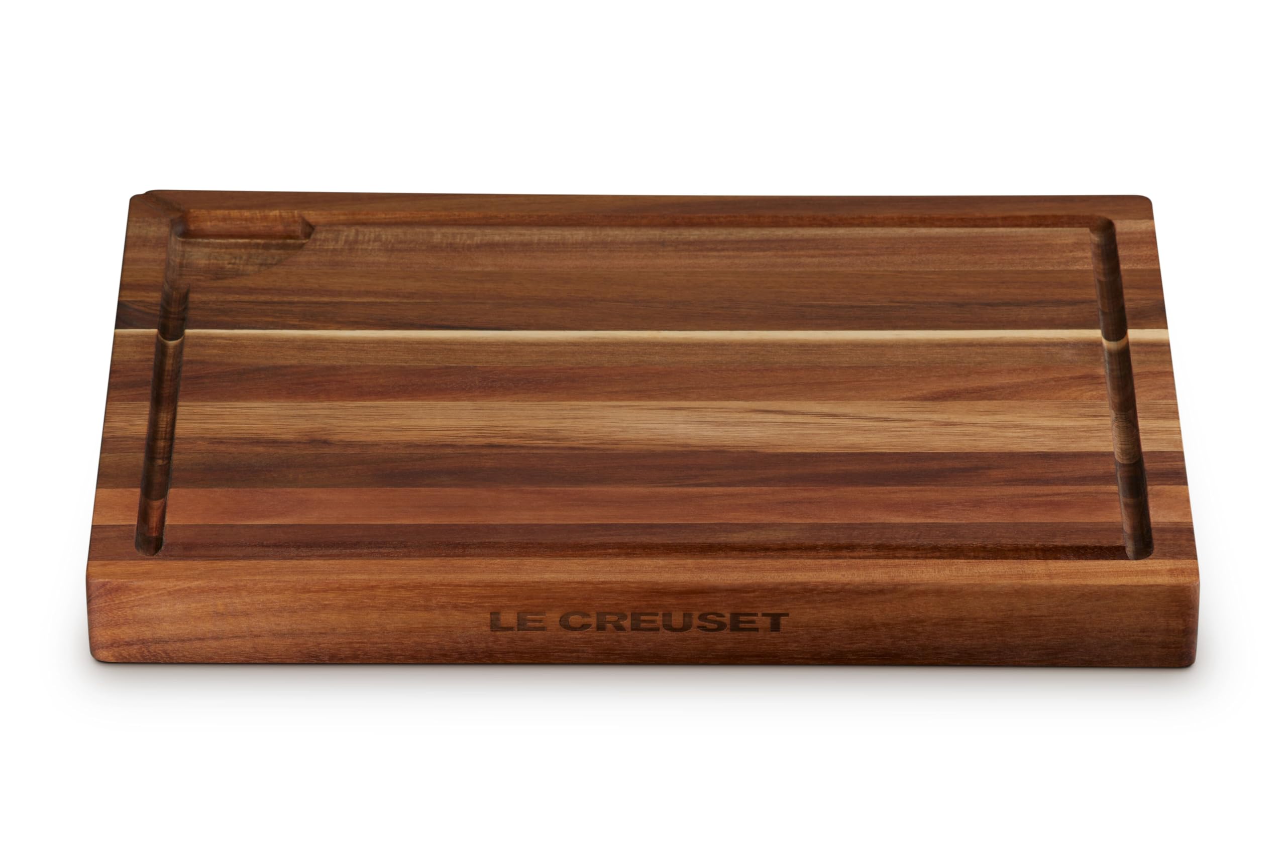 Bloc de boucher en bois d'acacia Le Creuset 50,8 cm : grande planche de découpe cuisine