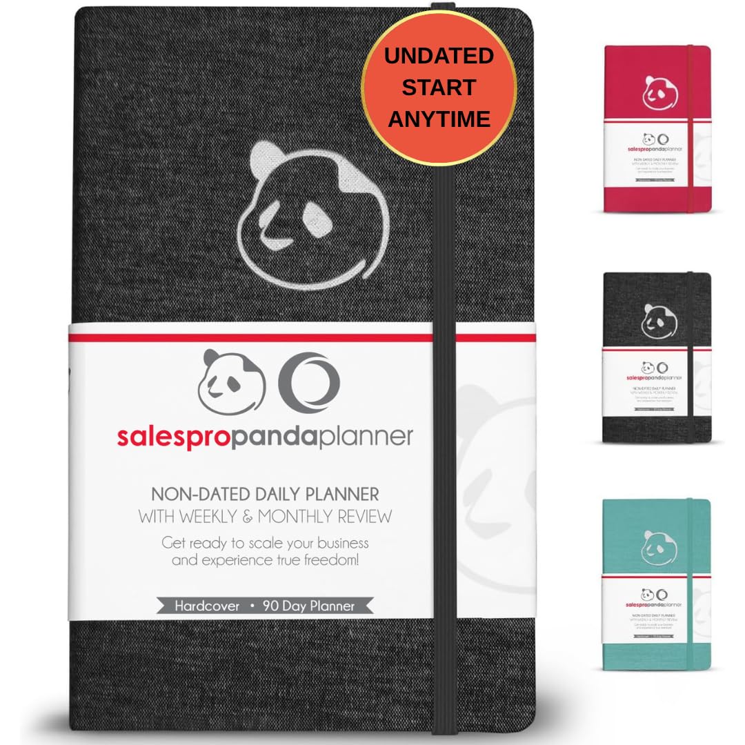Planner 2026 – Panda Planner Sales Pro Daily Planner for Professionals | Undated 90-Day Productivity, Goal & Sales Tracker | Work Planner with Monthly