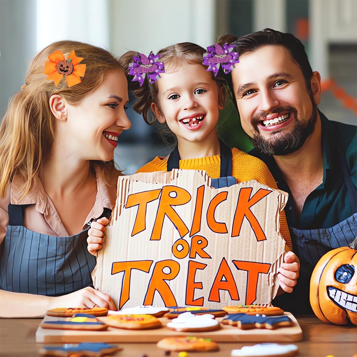 Amazon.com: 2PCS Halloween Hair Bows Clips for Girls Glitter 