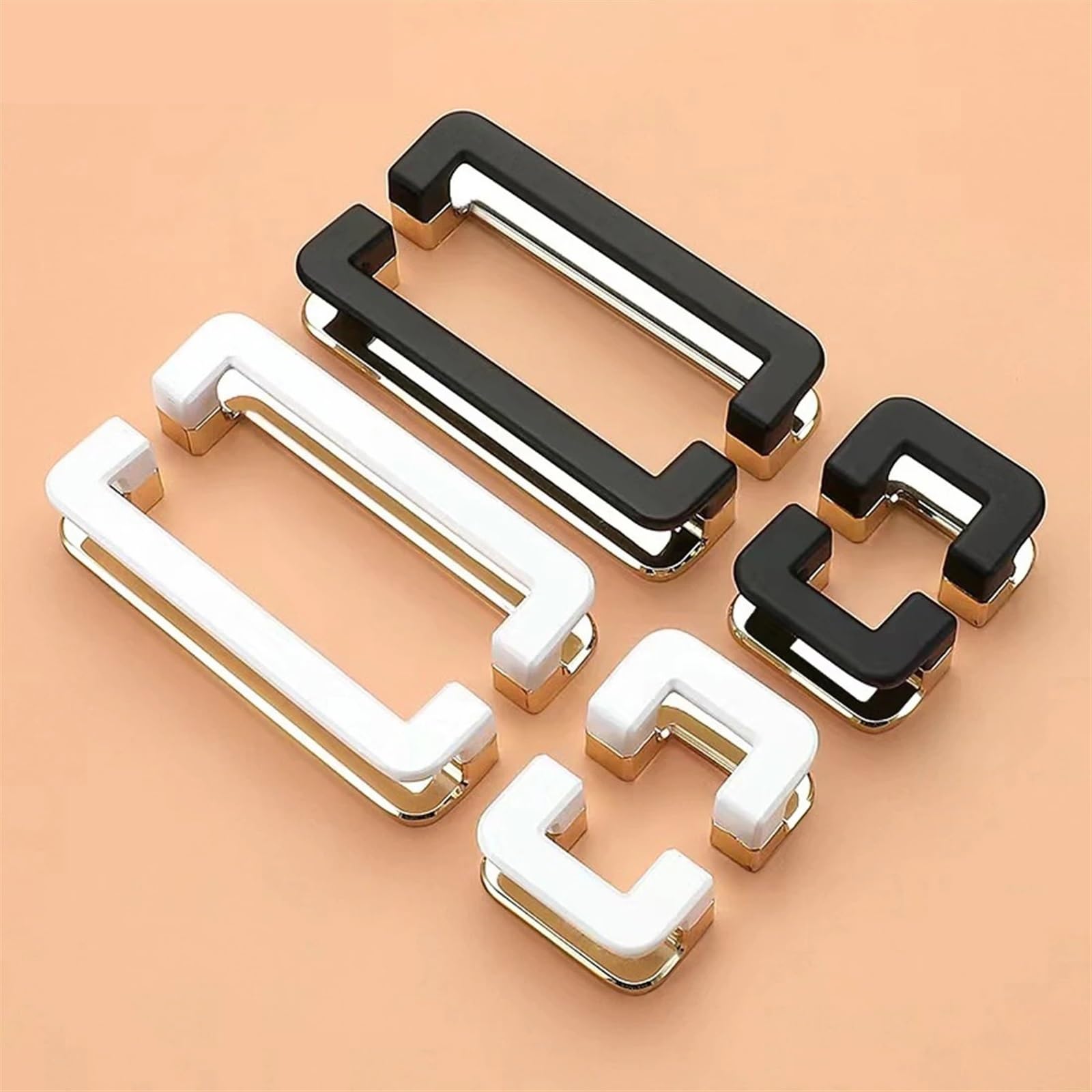 Boutons et poignées d'armoire White Gold en zinc massif au design luxueux