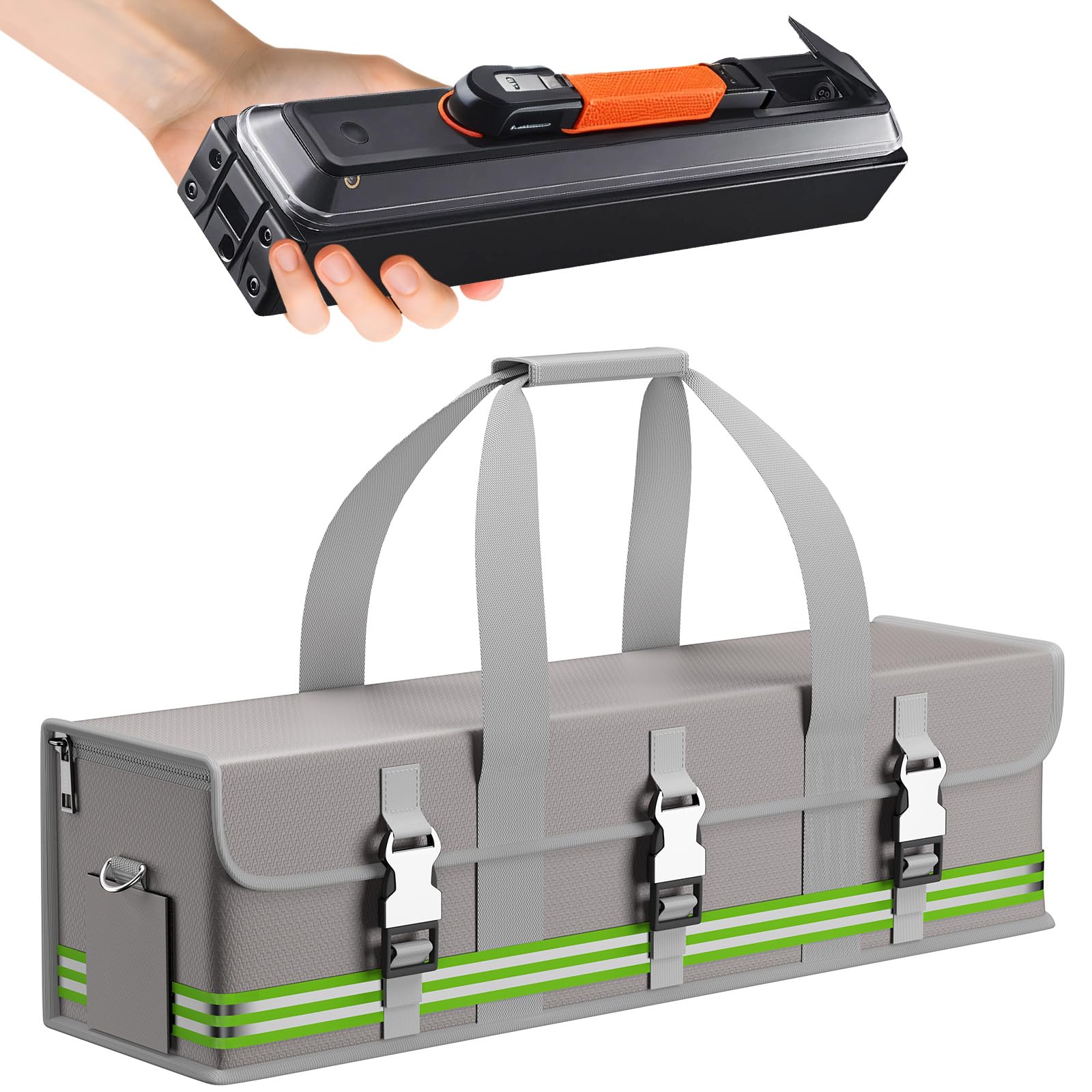 Feuerfeste Akku Tasche,Lipo Safe Bag,Explosionsgeschützte Lipo-Akku-Aufbewahrungsbox LiPo Guard Safe Bag Schutztresortasche zum Laden und Aufbewahren mit Doppelreißverschluss