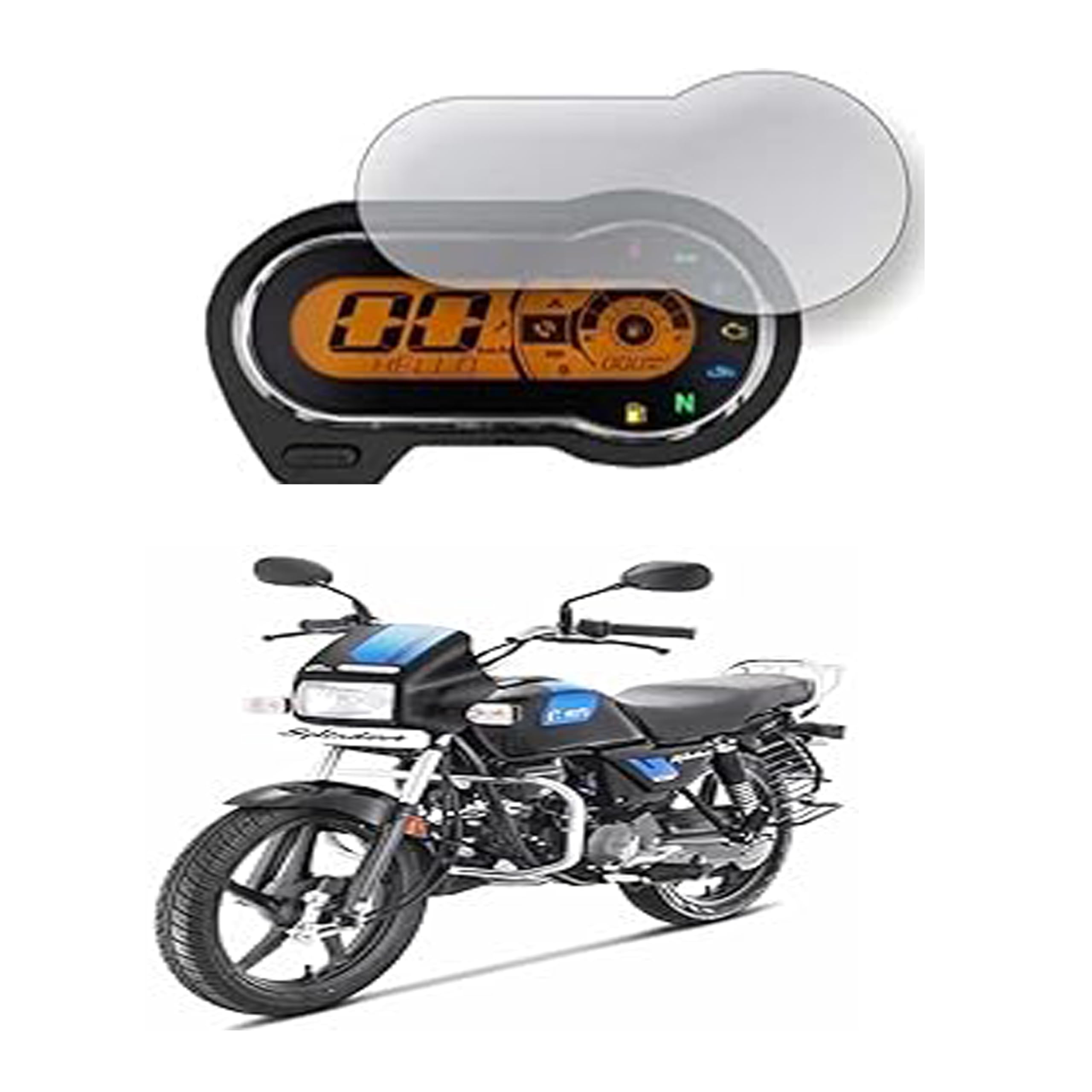 9H Unbreakable Speedometer Scratch Guard Screen Protector Compatible with Hero Splendor Plus Xtec BS6 / Super Splendor Xtec 2023 Bike (Pack of 1)-image-11