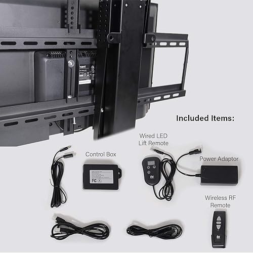 Miniatura 16 de Touchstone Valueline - Elevador inteligente motorizado para televisores de 26 a 50 pulgadas, RF y control remoto con cable, 28 alturas, capacidad